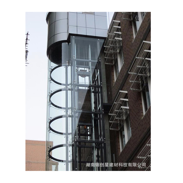 Small Shaftless Cheap Modern Aluminum Profile Safe Electric Sightseeing Supermarket Passenger Elevator