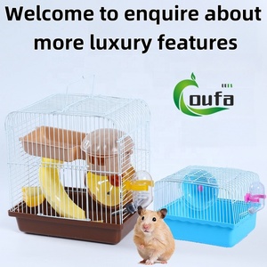 도매 새로운 디자인 더블 레이어 햄스터 놀이 장난감 둥지 집 케이지 물병으로 사용자 정의 통기성 - Product Image 6