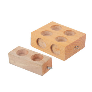 Wooden block slider friction block inclined plane cart friction meter 6-hole double hole wooden block with hook <b>physical</b> and - Product Image 1