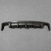 Diffuseur de pare-chocs arrière noir brillant aspect fibre de carbone pour Audi A6 S6 C8 2019-2025
