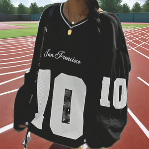 カスタムユニセックスプリントストリートウェアアメリカンフットボールジャージ刺繍パッチレターロゴチームユニフォーム通気性100%ポリエステル - Product Image 2
