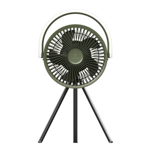 Camping Fan <b>With</b> Night <b>Light</b> Rechargeable Lithium Battery Mosquito Repellent Outdoor Cooling Portable Fan Military Green - Product Image 2