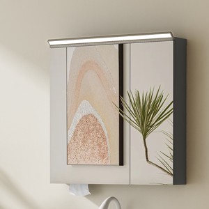 Mobile Bagno Sospeso di Alta Qualità con Lavabo e Specchio LED Integrato - Mobiletto da Bagno Sospeso - Product Image 5