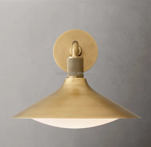 Lampada da parete moderna scandinava in ottone massiccio Design americano Loft retrò casa Villa nera da esterno impermeabile in vetro - Product Image 5