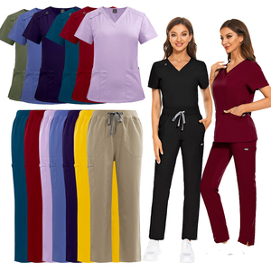 Conjunto de Uniformes Médicos Personalizados al por Mayor para Mujer, de Poliéster, Rayón y Spandex Elástico, Uniforme de Enfermera para Hospital y Clínica, Ropa de Trabajo al por Mayor - Product Image 2