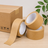 Ruban adhésif en papier kraft biodégradable imprimé sur mesure, ruban d'emballage acrylique haute adhérence pour la fermeture de cartons, OEM