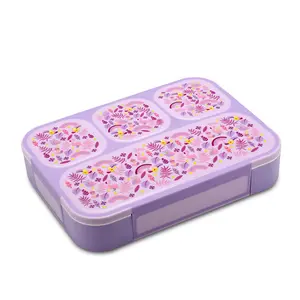 2023 Safe microonde 4grid Lunch Box a tenuta stagna Set Bento Box in plastica personalizzato