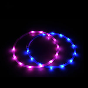 Collar LED para gatos y perros con seguridad nocturna, resplandor intermitente, Correa fluorescente luminosa para mascotas, suministros para perros con luces - Product Image 1