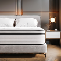Matelas Hybride Orthopédique en Mousse à Mémoire de Forme Gel et Ressorts Ensachés, avec Soutien des Bords, Isolation des Mouvements et Respirant, pour Chambre à Coucher