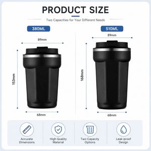 Custom Logo Gifts Promotions Stainless Steel Vacuum Insulated Travel <b>Mug</b> 350ml 500ml with Carry Strap <b>Double</b> <b>Wall</b> Coffee Tumbler - Product Image 3