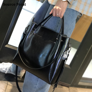Borsa da donna in vera pelle con tracolla a tracolla, - Product Image 5