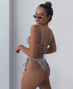 OEM 2020 Maillot de bain micro bikini sexy imprimé guépard pour jeunes femmes, vêtements de plage - Product Image 3