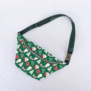 Keymay personnalisé motif sans couture <span class=keywords><strong>chaussures</strong></span> de noël sac Crossodboy imperméable Jumbo Nylon sac banane sac de taille sac de ceinture de noël - Product Image 3