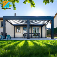 Pergola extérieure en aluminium sur mesure de haute qualité, installation facile, imperméable, pare-soleil à lames orientables avec revêtement poudré
