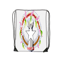 Sac de sport personnalisé en polyester avec cordon de serrage, imprimé Saipan Splash, léger, pour la gym, le fitness, l'entraînement sportif et le rangement quotidien