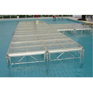 สี่คอลัมน์แก้วเวทีแต่งงานพับแก้วแบบพกพาเวทีแพลตฟอร์มอลูมิเนียมประกอบเวทีแต่งงานแพลตฟอร์ม - Product Image 6