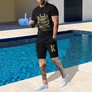 <span class=keywords><strong>Abbigliamento</strong></span> <span class=keywords><strong>casual</strong></span> da <span class=keywords><strong>uomo</strong></span> set di due pezzi pantaloncini T-shirt estiva e set corto da <span class=keywords><strong>uomo</strong></span> - Product Image 6