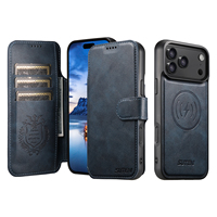 Étui de téléphone SUTENI pour iPhone 17 Pro Max, coque magnétique à chargement sans fil, support portefeuille avec porte-cartes en similicuir, compatible 16 Plus 15