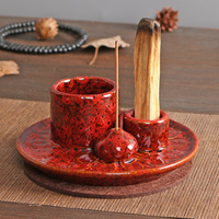 2024 Porte-bâtons Palo Santo en céramique multifonction Moules en silicone Plateau de ciment Palo Santo Bâtons de tache de sauge Support Palo Santo