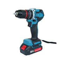 Ensemble de perceuse électrique sans fil 21V, batterie Li-ion 2.0Ah, moteur sans balais, vitesse variable, multifonction, personnalisable