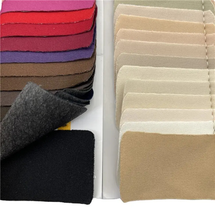Hot sales soft foaming backing thick 0.8mm 1.0mm jersey textile fabric lady boot lining