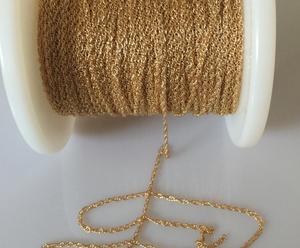 שרשרת זהב 14 קראט מלאה חבלים משולש שרשרת 1 מ מ מ מ מ "מ שרשרת אדווה אמיתי זהב - Product Image 2