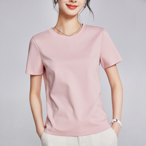 Camisetas de Algodón Mercerizado de Alta Calidad para Mujer, 90.3% Algodón, 9.7% Elastano, Corte Regular, con Pedrería, Logotipo Personalizado - Product Image 3
