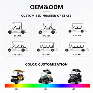 Voiturettes de golf électriques chinoises bon marché à vendre Mini voiture utilitaire Buggy motorisé à batterie de 72V 6 places Prix Voiturettes de golf Voitures - Product Image 5