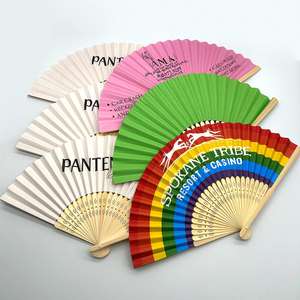 Ventilador de Mano Plegable de Bambú y Madera Personalizado al por Mayor con Logotipo Personalizado para Promoción - Product Image 4