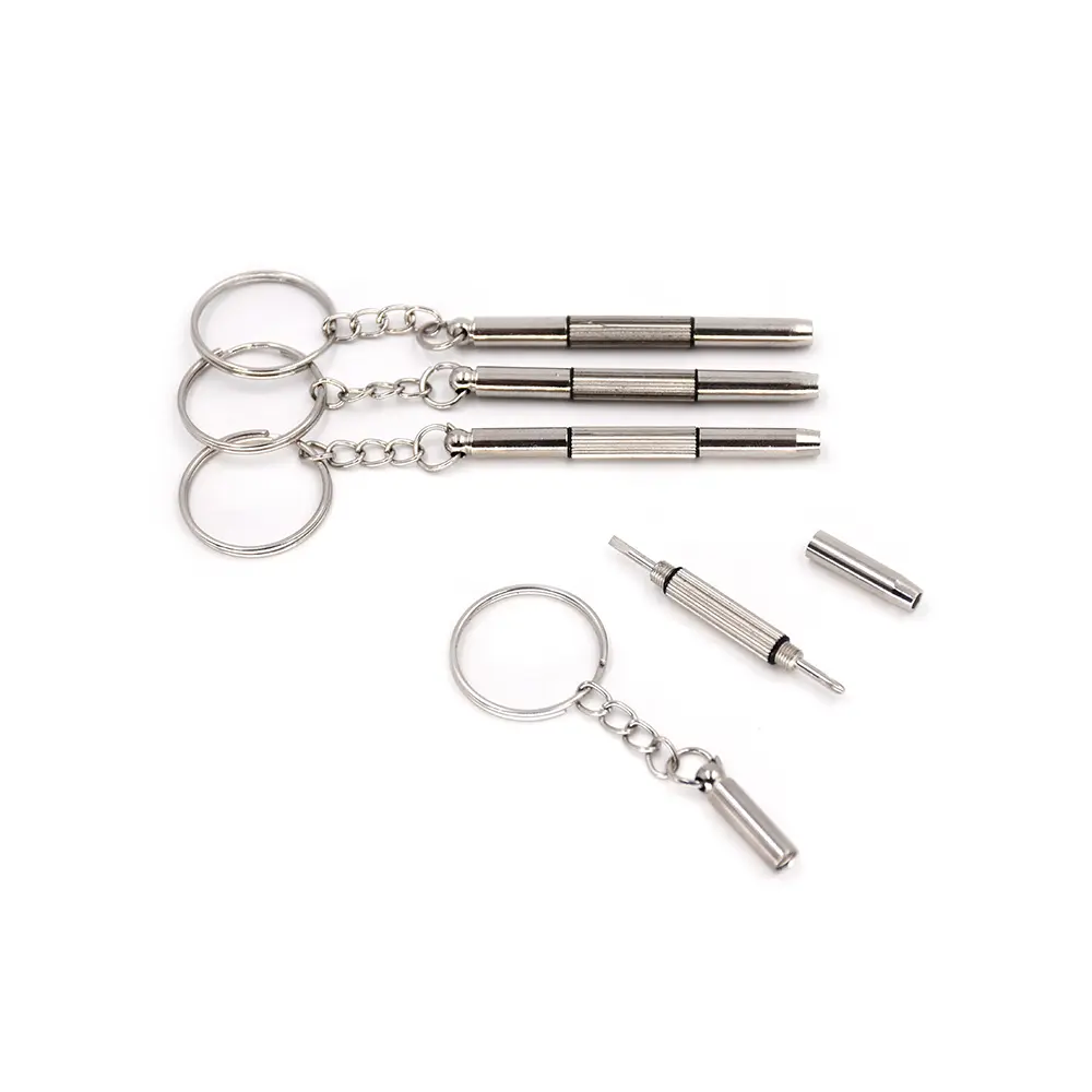 Multi 3 in1 mini glasses Screwdriver for Sunglass Watch Repair Kit with Keychain