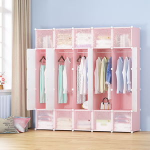 <span class=keywords><strong>Armadio</strong></span> in Plastica Regolabile <span class=keywords><strong>Salvaspazio</strong></span> Economico e Moderno con Ripiani per Organizzazione di Camera da Letto e Cucina in Appartamento - Product Image 4