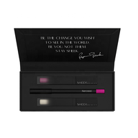 Boîte cadeau de rouge à lèvres magnétique noir mat, boîte d'emballage de Gloss à lèvres personnalisée en carton