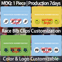Porte-dossards en plastique réutilisables pour course à pied, clips en plastique pour numéros de course, boucles pour marathon