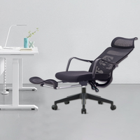 Chaise de bureau ergonomique pliable avec appui-tête réglable, dossier haut en tissu respirant, chaise de direction pivotante pour ordinateurs