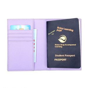 Elanmei - Porta Pasaportes de PU Estilo Coreano, Cierre de Cremallera, Diseño con Letras, Múltiples Ranuras para Tarjetas, 14x9.8x14cm, Diseño Bonito para Viajes - Product Image 4