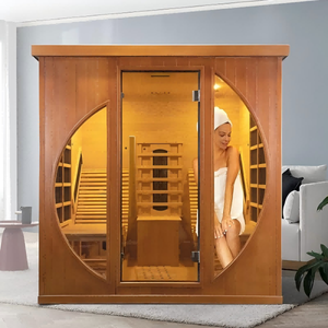 Healthy Keeper 2-Personen Liegesessel Heim-Infrarotsauna aus Massivholz mit Oberlichtfenstern 5 Jahre Garantie - Product Image 6