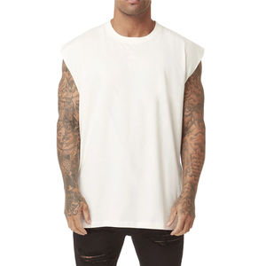 Chaleco sin Mangas de Color Sólido Estilo Hip Hop Urbano para Hombre, Cómodo, Transpirable, Corte Regular, Relajado, Poliéster/Algodón, Estampado Puff - Product Image 5