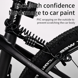 <span class=keywords><strong>Antivol</strong></span> portable pour vélo, chaîne en acier, câble de sécurité pour VTT, moto, bagages, casque, avec mot de passe - Product Image 4