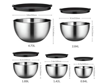 Ensemble de 5 bols mélangeurs en acier inoxydable SUS304 du fabricant chinois pour le stockage peu encombrant des bols gigognes pour la cuisson au four