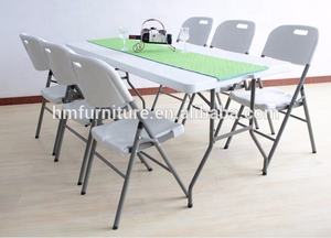 Étanche à l'humidité en plastique <span class=keywords><strong>pas</strong></span> <span class=keywords><strong>cher</strong></span> promotionnel pliable Restaurant rectangulaire fête événement jardin Camping pique-nique Table pliante à vendre - Product Image 6