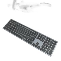 Sıcak Fırsat Metal 110 Tuşlu Alüminyum Alaşımlı Şarj Edilebilir Ultra İnce BT Kablosuz Klavye ve Mouse Seti MINI PC Dizüstü Bilgisayar Tablet PC için