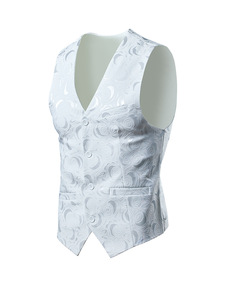 <span class=keywords><strong>Gilet</strong></span> de mariage pour <span class=keywords><strong>homme</strong></span> en jacquard floral respirant décontracté personnalisé de dernière génération OEM - Product Image 6