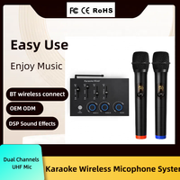 Système de karaoké sans fil avec microphone dynamique, mixeur UHF DSP pour fêtes à domicile, TV, ARC, récepteur et amplificateur de chant