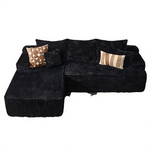 Luxury L Shape Sectional <b>Sofa</b> Bed Set Memory Foam Filled Compact | Convertible <b>Sleeper</b> <b>Sofa</b> Modern Living Room Hotel Furniture - Product Image 2