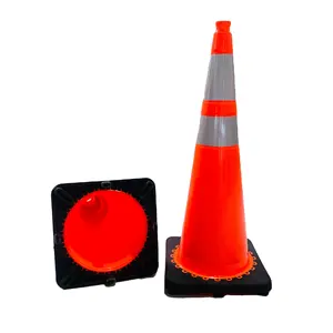 90cm PVC Verkehrs sicherheit Cone de PVC Conos de Seguridad Fläschchen de Seguridad Fläschchen en USA Conos