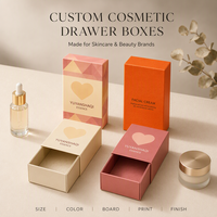 Boîte cadeau coulissante avec logo personnalisé en relief, plateau intérieur pliable, boîte d'emballage cosmétique en carton ondulé, soins de la peau, beauté