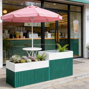 Macetas Metálicas para Plantas, Duraderas, para Jardinería Urbana, Paisajismo, Centros Comerciales Públicos, Macetas de Acero Galvanizado Duraderas Personalizadas de China al por Mayor - Product Image 1
