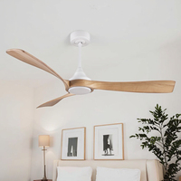 Ventilateur de plafond en bois avec télécommande lumineuse Caractéristiques de la décoration intérieure Conception de type chair
