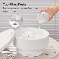 Humidificateur d'air à ultrasons grande capacité 1,6 L avec réservoir d'eau amovible et télécommande pour huiles essentielles et diffusion de brume froide