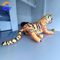 Modèle gonflable de tigre de dessin animé, impression numérique, gonflage électrique, pour la décoration de zones de centres commerciaux en extérieur
